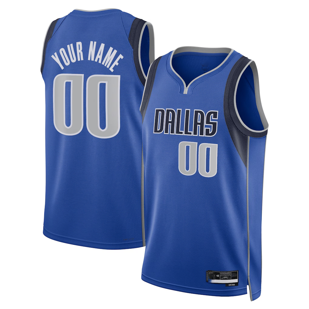Jamed Custom D.Mavericks Blue Swingman Jerseys - Icon Edition