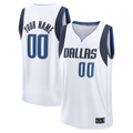 Jamed Custom D.Mavericks White Fast Break Jerseys - Association Edition