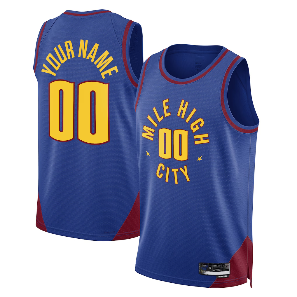 Jamed Custom D.Nuggets Blue 2022-23 Swingman Jerseys - Statement Edition