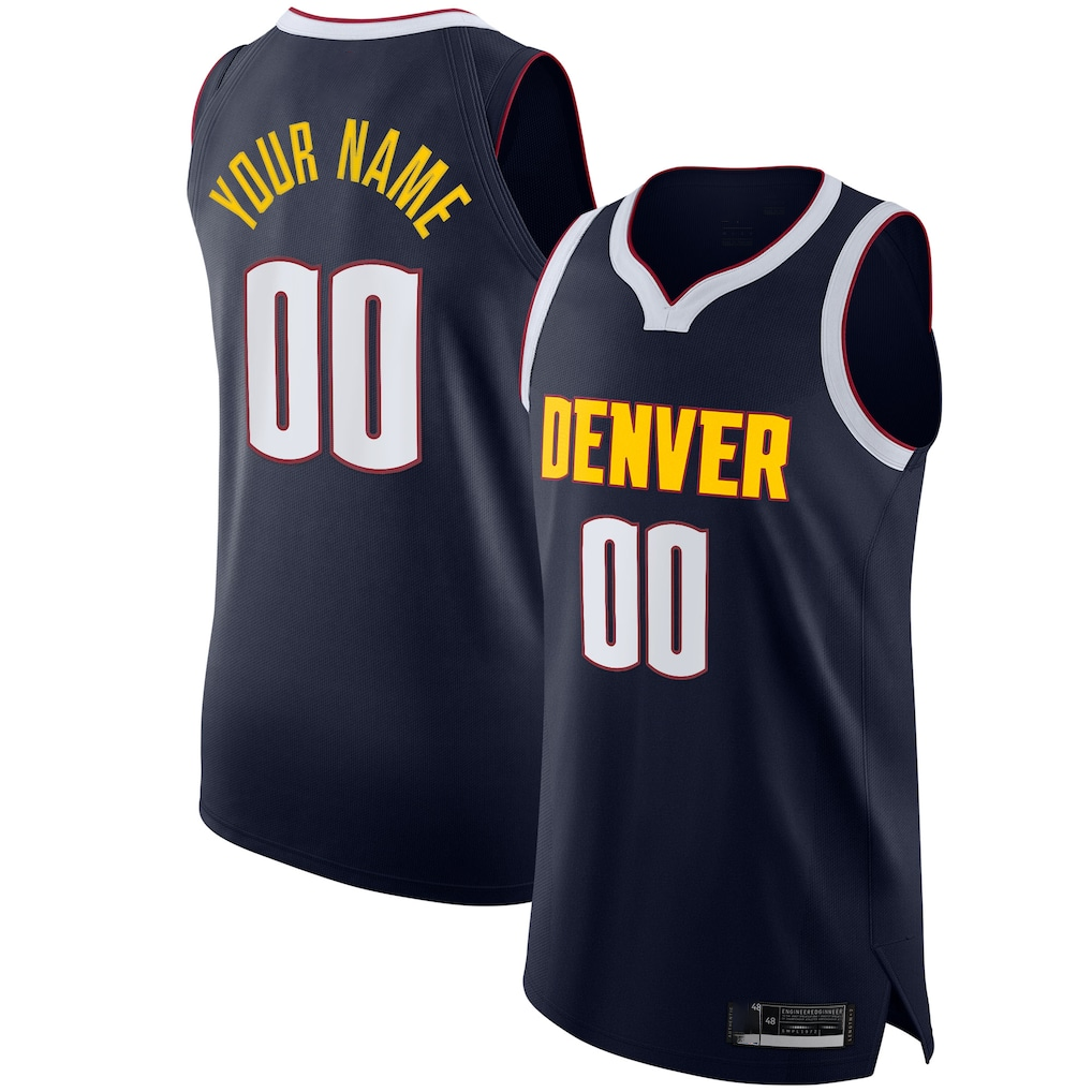 Jamed Custom D.Nuggets Navy 2020-21 Authentic Jerseys - Icon Edition
