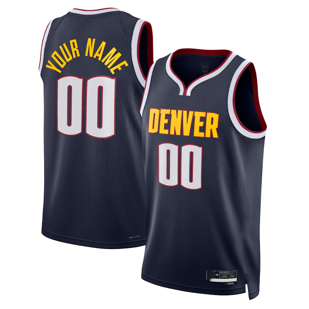 Jamed Custom D.Nuggets Navy Swingman Jerseys - Icon Edition