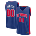 Jamed Custom D.Pistons  Blue Fast Break Jerseys - Icon Edition