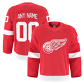 Jamed Custom D.Red wings Red Home Authentic Pro Jerseys