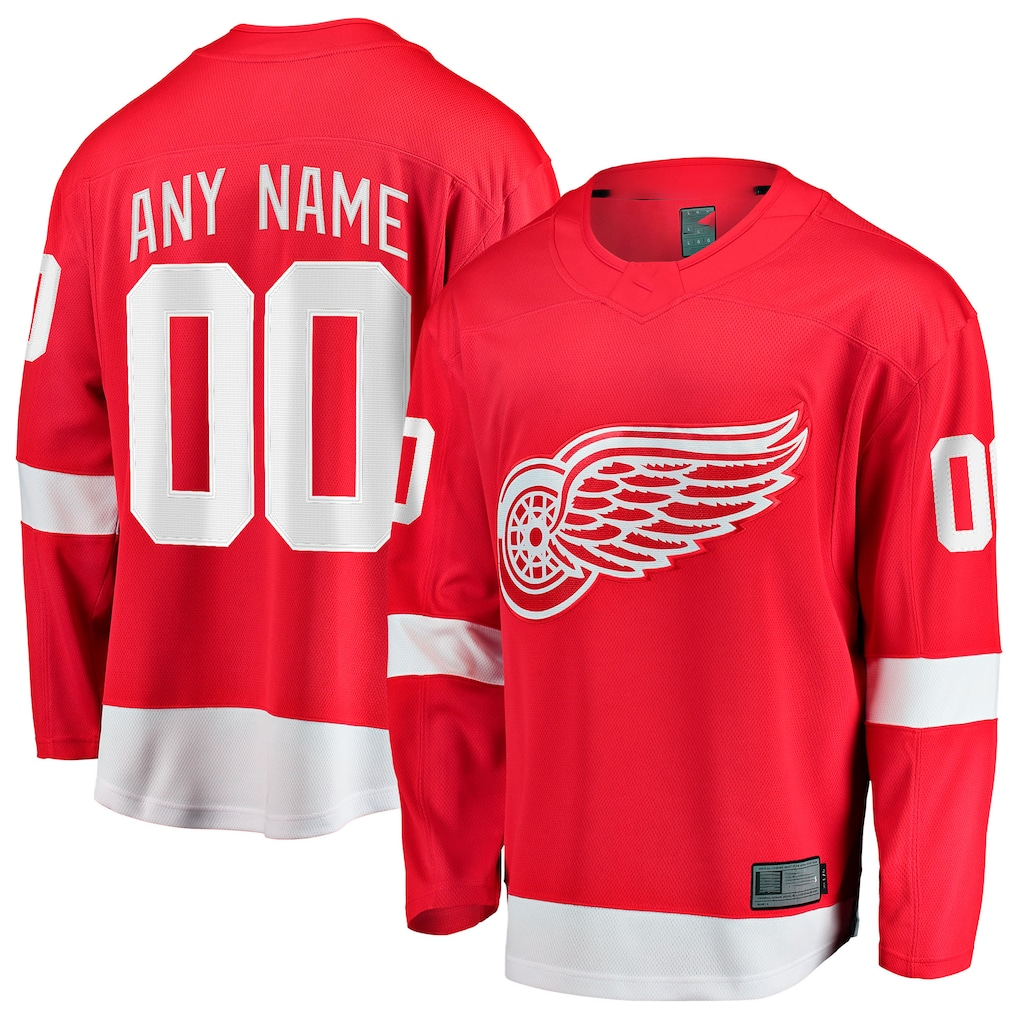 Jamed Custom D.Red wings Red Home Breakaway Jerseys