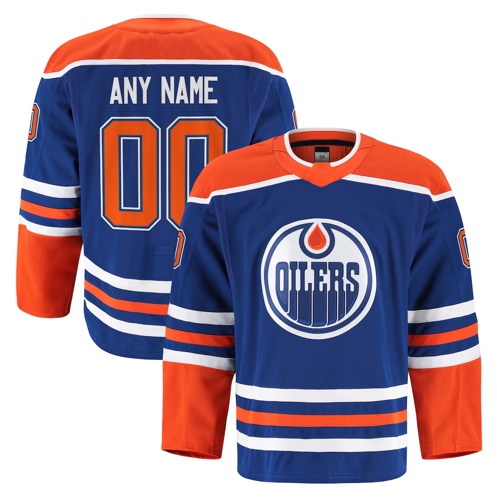 Jamed Custom E.Oilers Royal Home Authentic Pro Jerseys