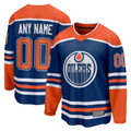 Jamed Custom E.Oilers Royal Home Breakaway Jerseys