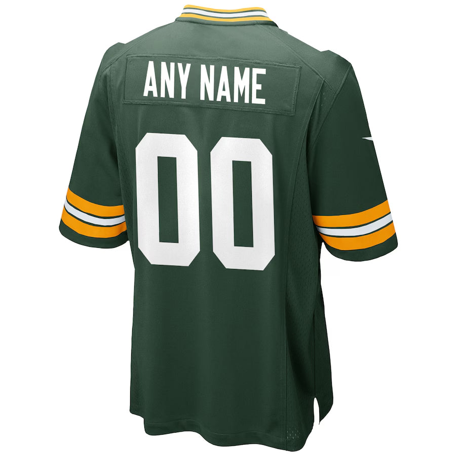 Jamed Custom GB.Packers Green Home Game Stitched Jerseys