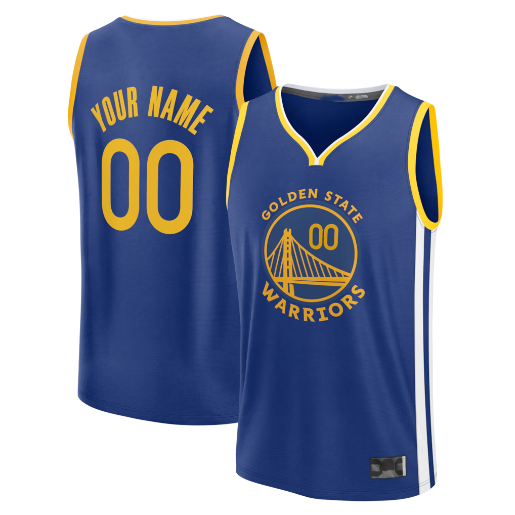 Jamed Custom G.State Warriors Royal Fast Break Jerseys - Icon Edition