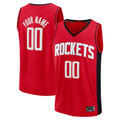 Jamed Custom H.Rockets Red Fast Break Stitched Jerseys-Icon Edition
