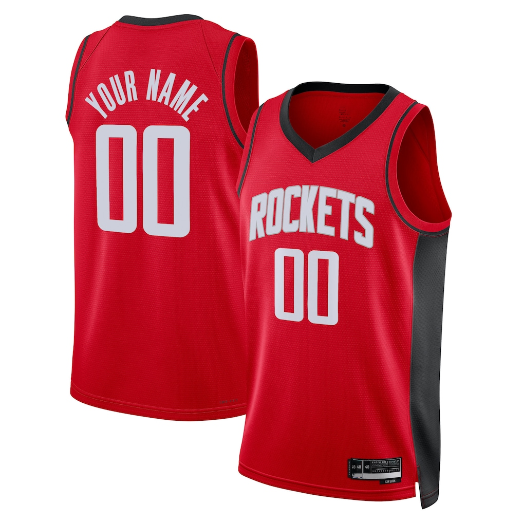 Jamed Custom H.Rockets Red Swingman Stitched Jerseys-Icon Edition