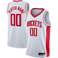 Jamed Custom H.Rockets White 2020-2021 Swingman Stitched Jerseys-Association Edition