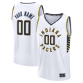Jamed Custom I.Pacers  White Fast Break Jerseys - Icon Edition