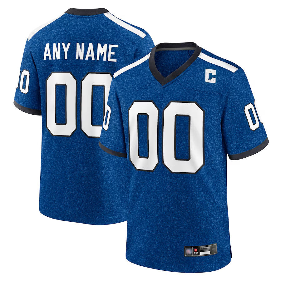Jamed Custom IN.Colts Blue Indiana Nights Replica Game Stitched Jersey
