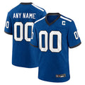 Jamed Custom IN.Colts Blue Indiana Nights Replica Game Stitched Jersey