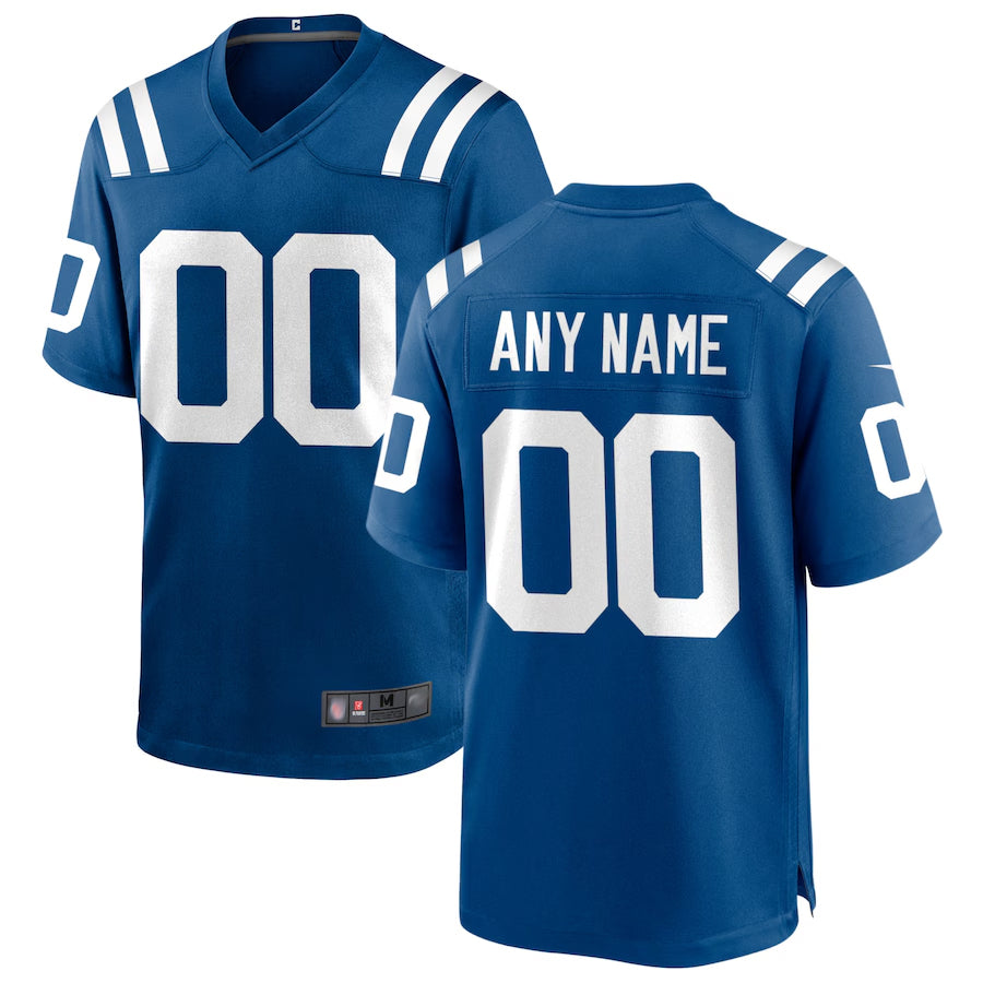 Jamed Custom IN.Colts Royal Replica Home Game Stitched Jerseys