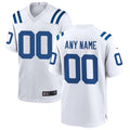 Jamed Custom IN.Colts White Replica Home Game Stitched Jerseys