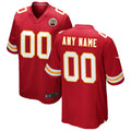 Jamed Custom KC.Chiefs Red Replica Game Stitched Jerseys