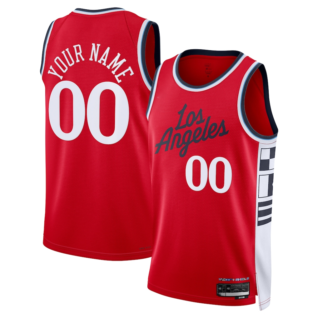 Jamed Custom LA.Clippers Red 2024-2025 Swingman Stitched Jerseys - Statement Edition