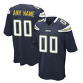 Jamed Custom LA.Chargers Navy Game Stitched Jerseys