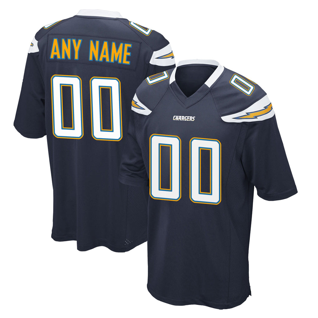 Jamed Custom LA.Chargers Navy Game Stitched Jerseys