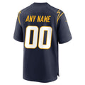 Jamed Custom LA.Chargers Navy Home Game Stitched Jerseys