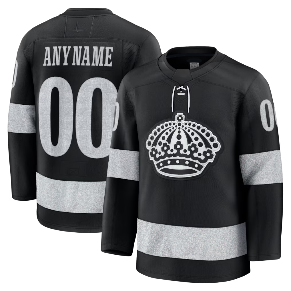 Jamed Custom LA.Kings Black Alternate Premium Jerseys