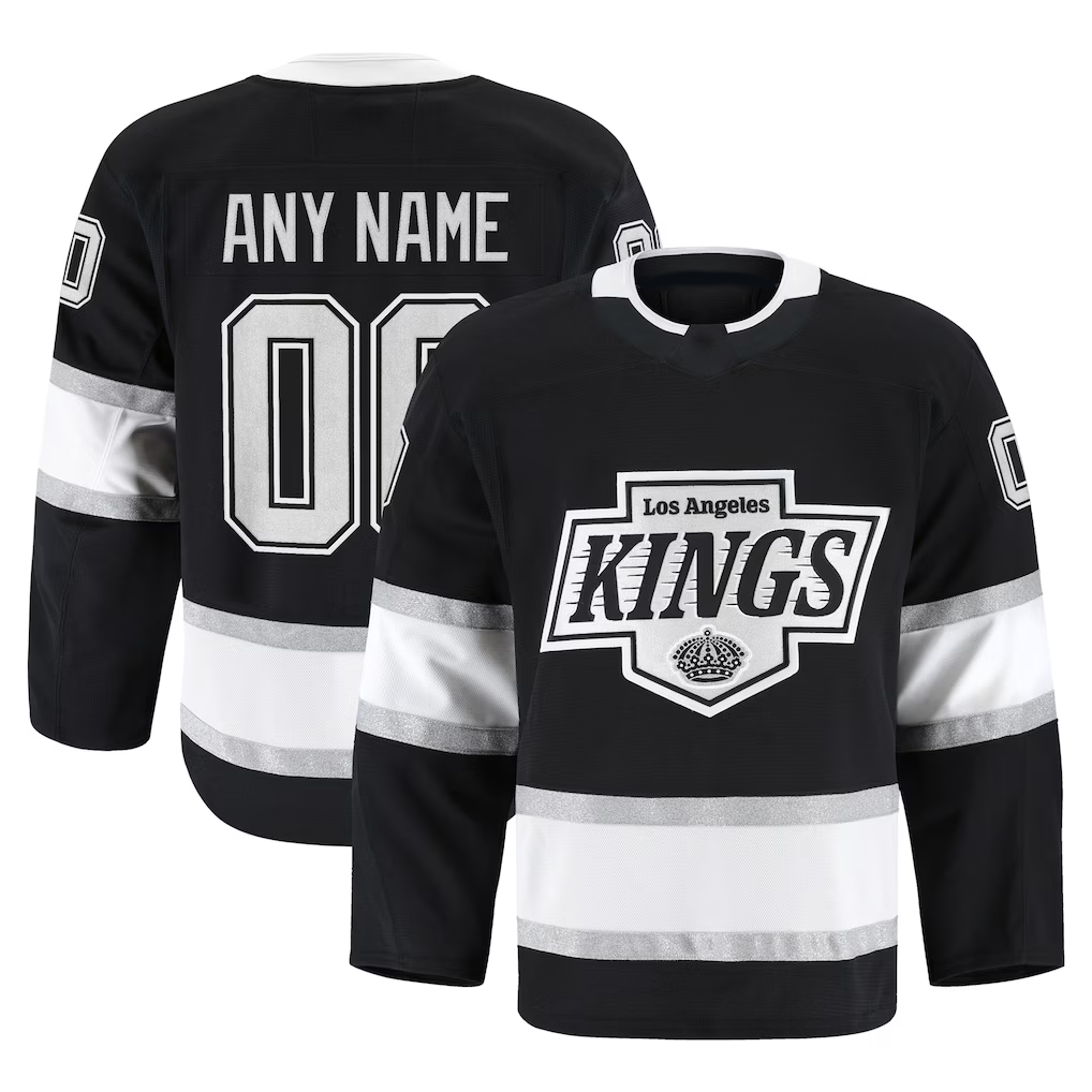 Jamed Custom LA.Kings Black Home Authentic Pro Jerseys