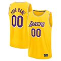 Jamed Custom LA.Lakers Gold Fast Break Stitched Jerseys - Icon Edition