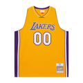 Jamed Custom LA.Lakers Mitchell & Ness x Playboi Carti Gold 1999-2000 Swingman Stitched Jerseys
