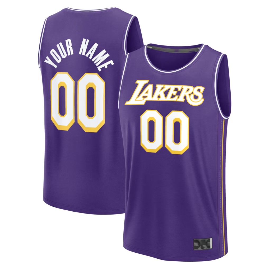 Jamed Custom LA.Lakers Purple Fast Break Stitched Jerseys - Icon Edition