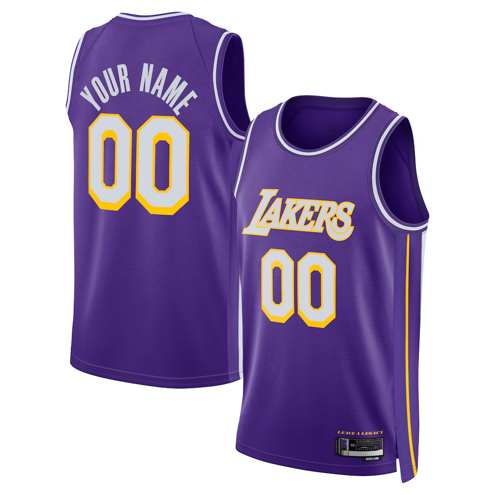 Jamed Custom LA.Lakers Purple Swingman Stitched Jerseys - Statement Edition