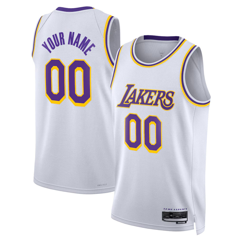 Jamed Custom LA.Lakers White Swingman Stitched Jerseys - Association Edition