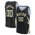 Jamed Custom M.Bucks Black Fast Break Jerseys - Statement Edition