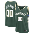 Jamed Custom M.Bucks Green Fast Break Jerseys - Icon Edition