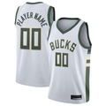 Jamed Custom M.Bucks White 2020-21 Swingman Custom Jerseys - Association Edition