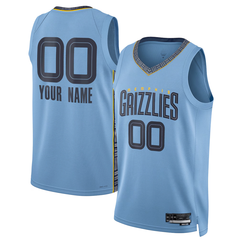 Jamed Custom M.Grizzlies Blue 2022-2023 Swingman Stitched Stitched JerseysStatement Edition