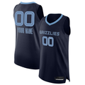 Jamed Custom M.Grizzlies Navy 2020-2021 Authentic Stitched Jerseys- Icon Edition