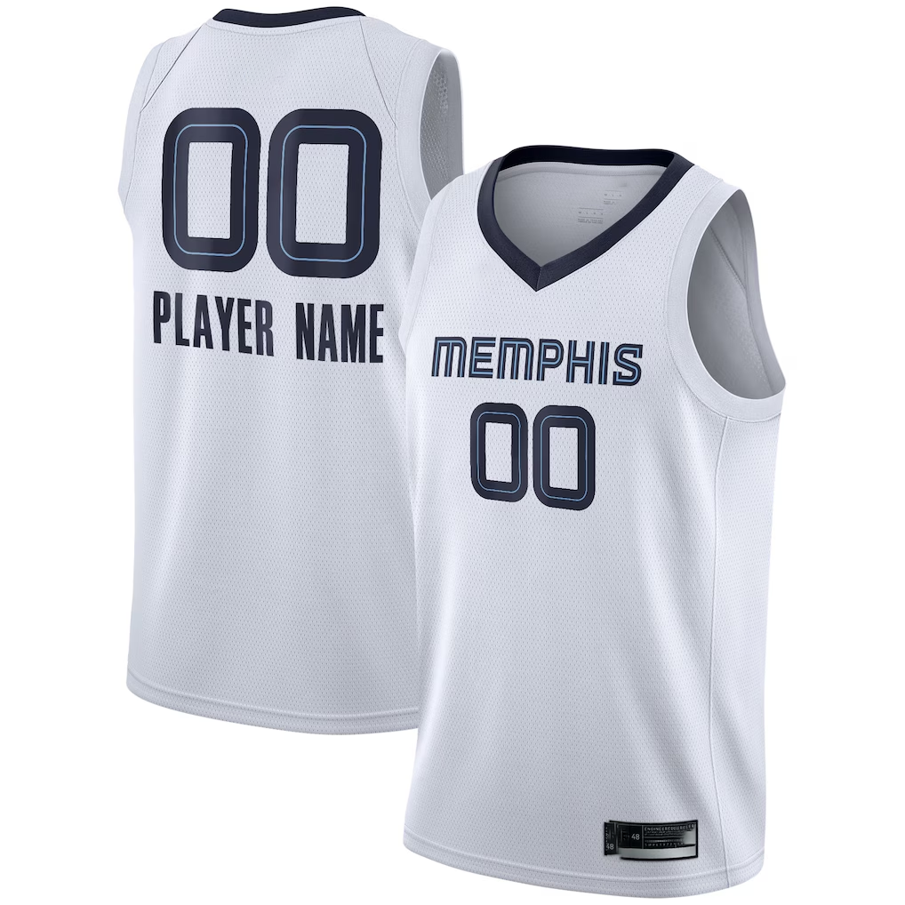 Jamed Custom M.Grizzlies White 2020-2021 Swingman Stitched Jerseys - Association Edition