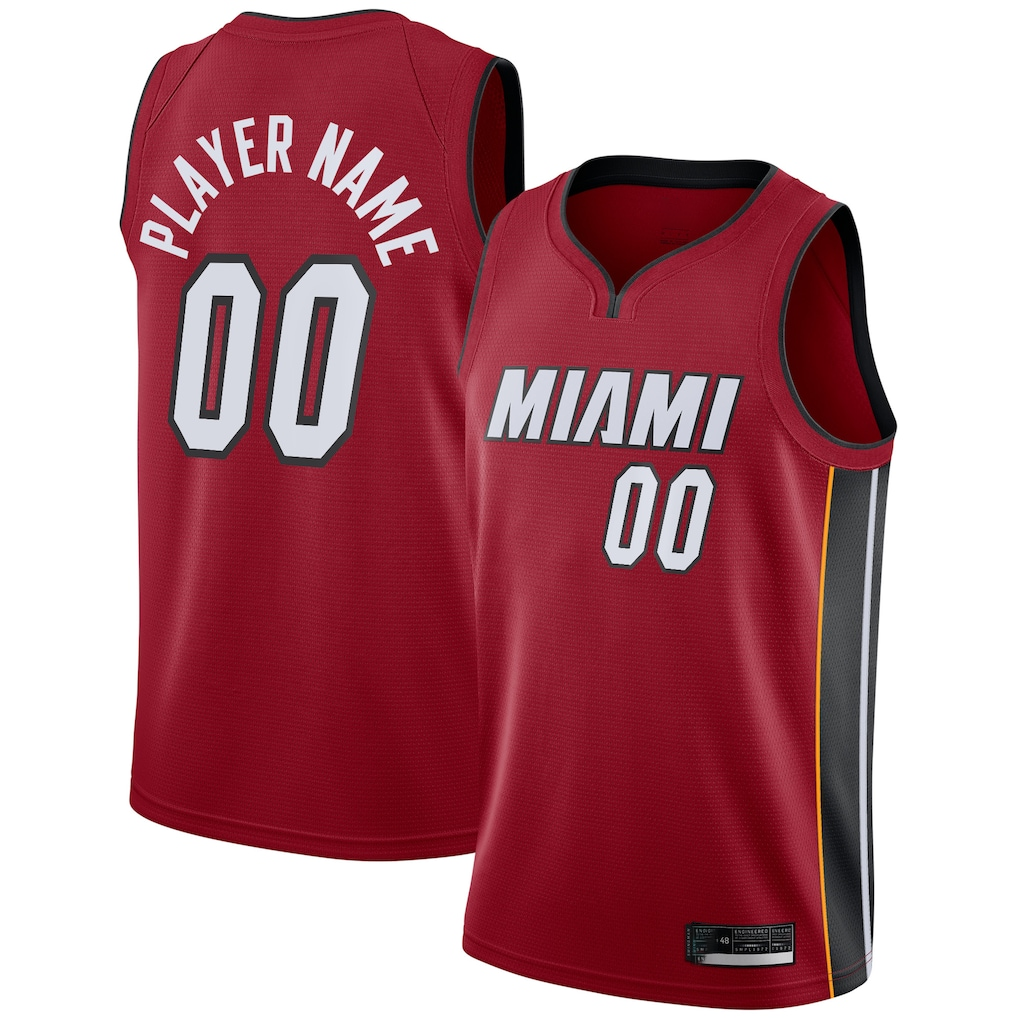 Jamed Custom M.Heat Jordan Brand Red Swingman Jerseys - Statement Edition