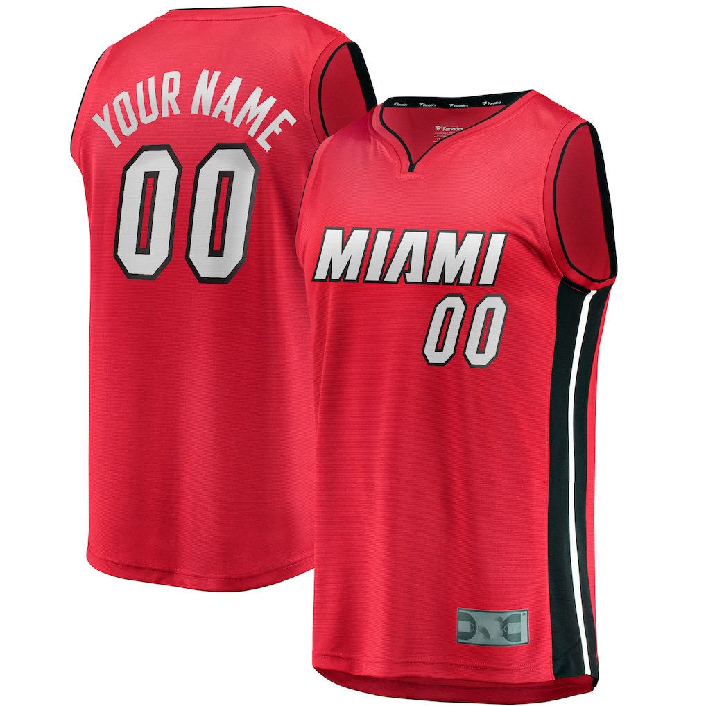 Jamed Custom M.Heat Red Fast Break Jerseys - Statement Edition