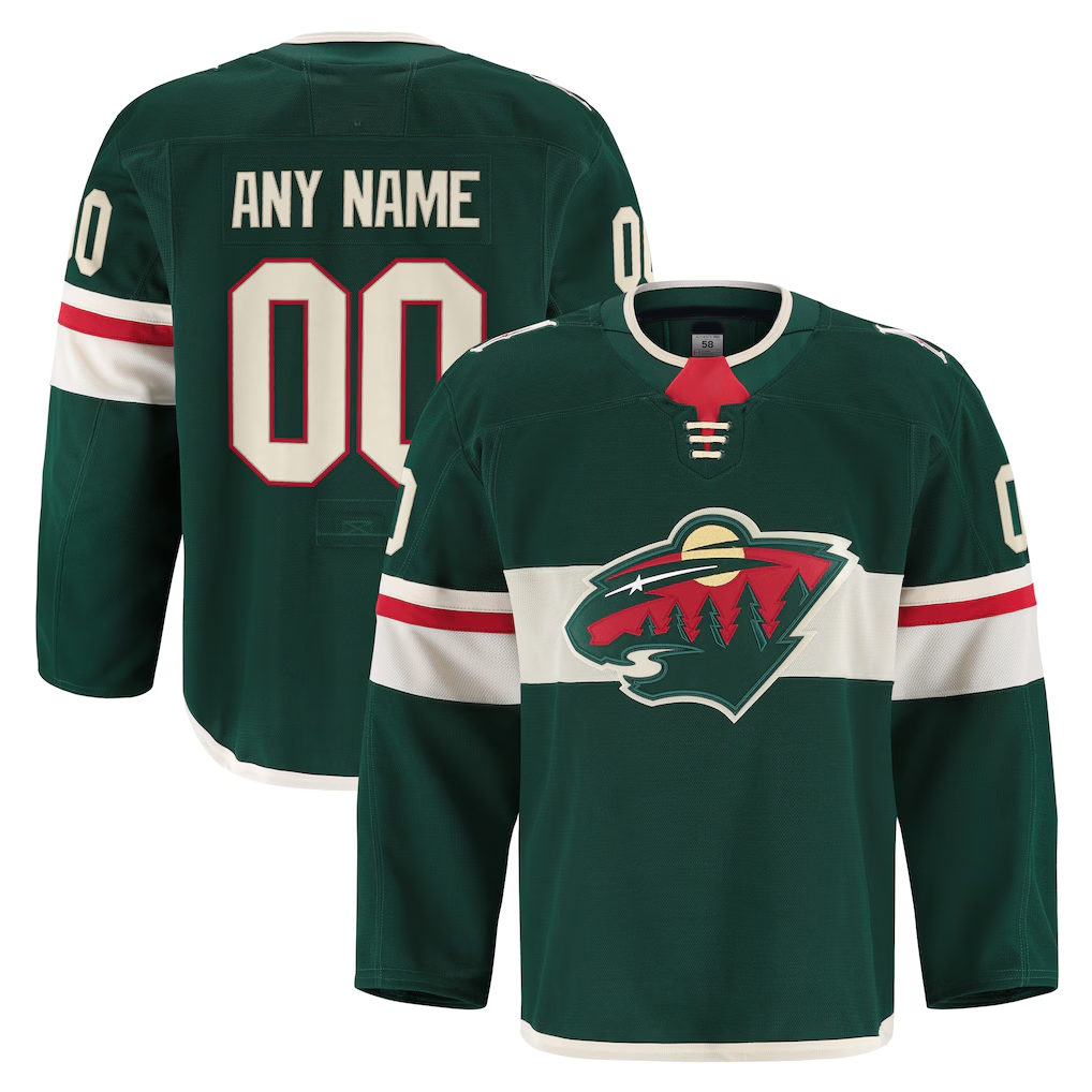 Jamed Custom M.Wild Green Home Authentic Pro Jerseys