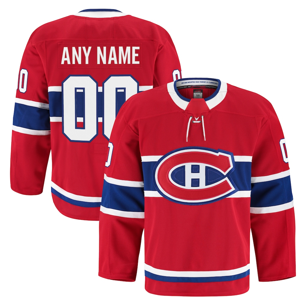 Jamed Custom Montreal Canadiens Red Home Authentic Pro Jerseys