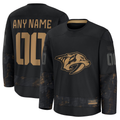 Jamed Custom N.Predators Black 2024 Military Appreciation Practice Jerseys