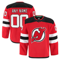 Jamed Custom N.Jersey Devils Red Home Authentic Pro Jerseys