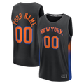Jamed Custom NY.Knicks  Black Fast Break Jerseys - Icon Edition