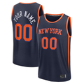 Jamed Custom NY.Knicks  Navy Fast Break Jerseys - Statement Edition