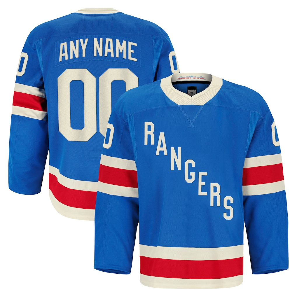 Jamed Custom NY.Rangers Blue Centennial Authentic Pro Jerseys