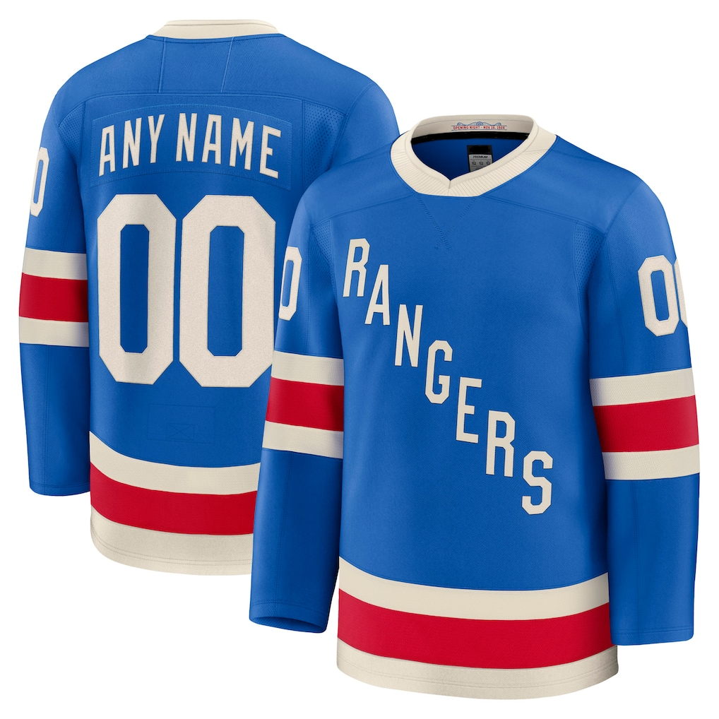 Jamed Custom NY.Rangers Blue Centennial Premium Jerseys