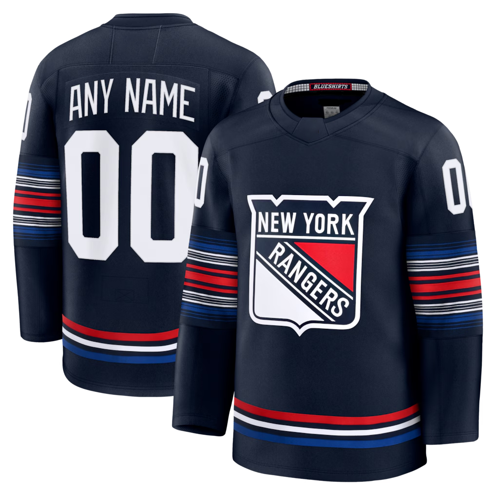 Jamed Custom NY.Rangers Navy Alternate Premium Jerseys