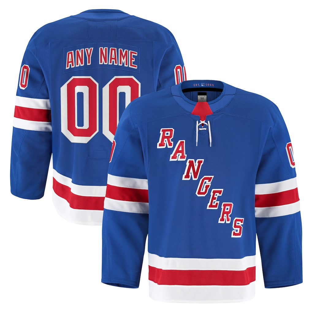 Jamed Custom NY.Rangers Royal Home Authentic Pro Jerseys